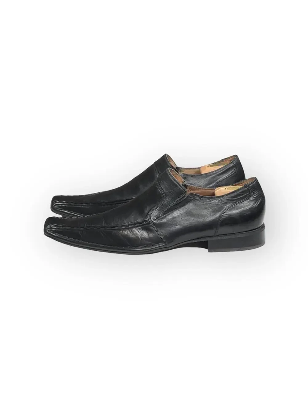 Stacy Adams  Square Toe Dress Shoe Booties  Black Leather Shooties  13D 